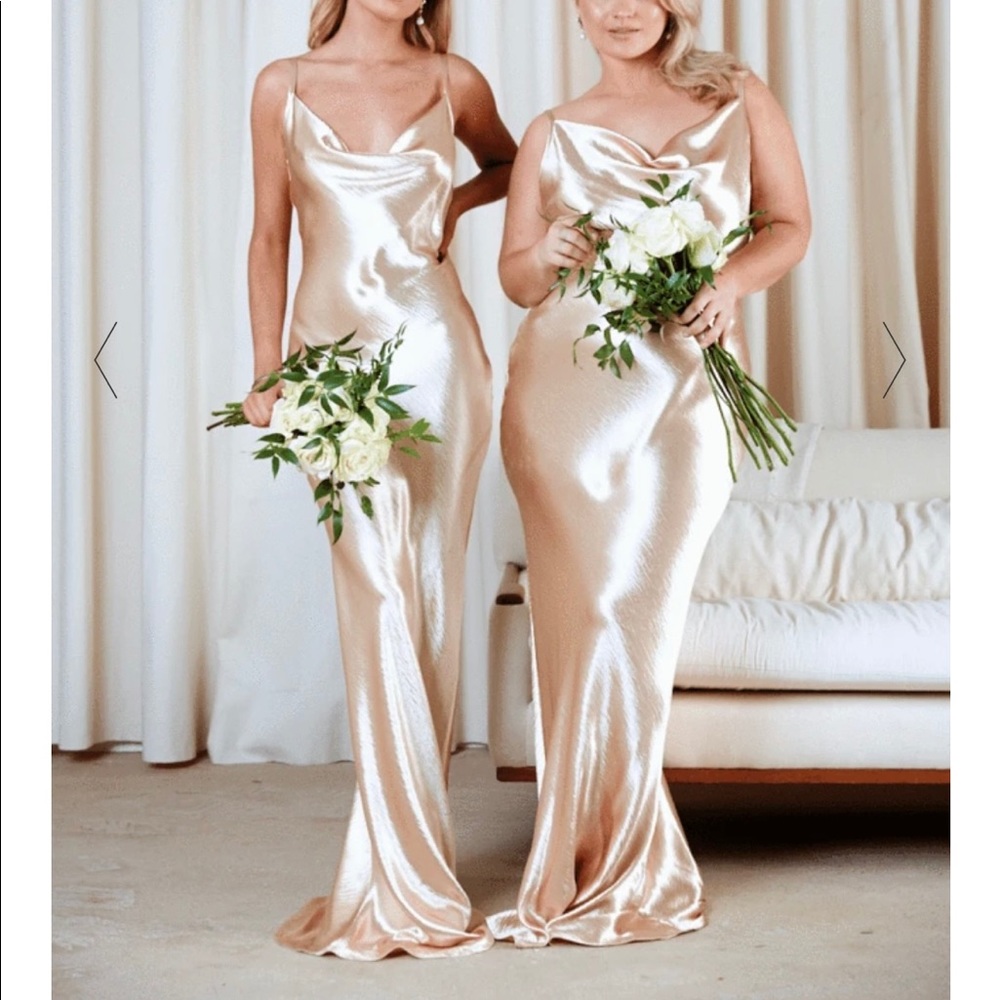 Cowl Neck bridesmaid dress